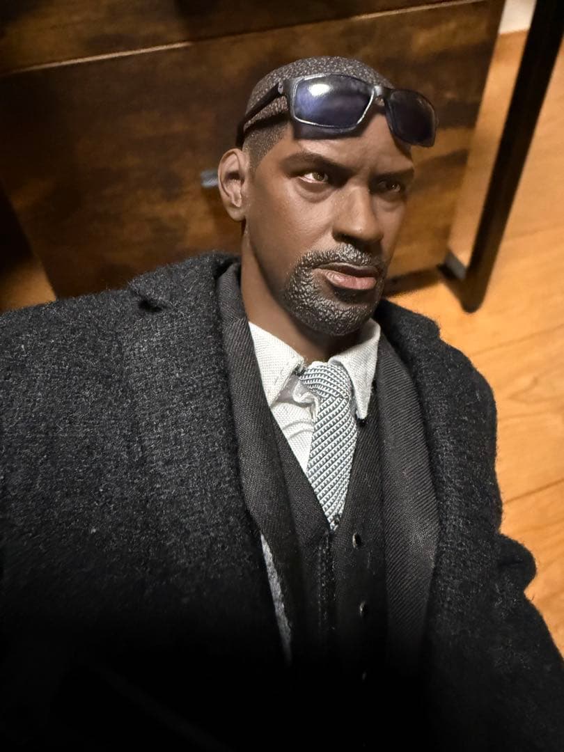 激レア ホットトイズ 系 1/6 デンセル•ワシントン 似 ギャング 美品