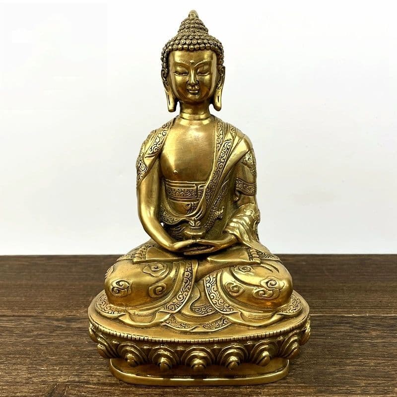 仏教美術 阿弥陀仏如来仏像 家 玄関 仏堂奉納 銅製 銅器