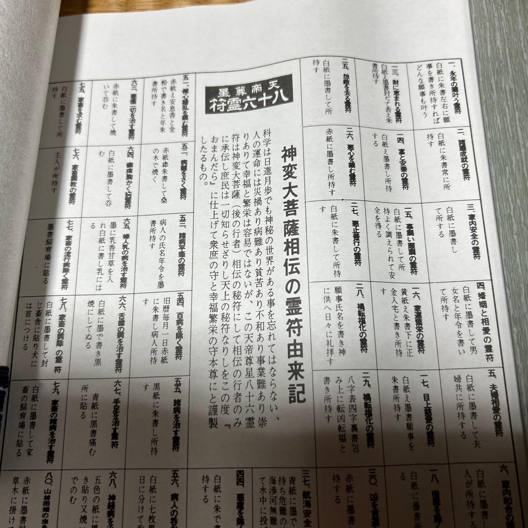 鎮宅七十二霊符　家内安全　魔除け　霊符　病気平癒　開運　模写