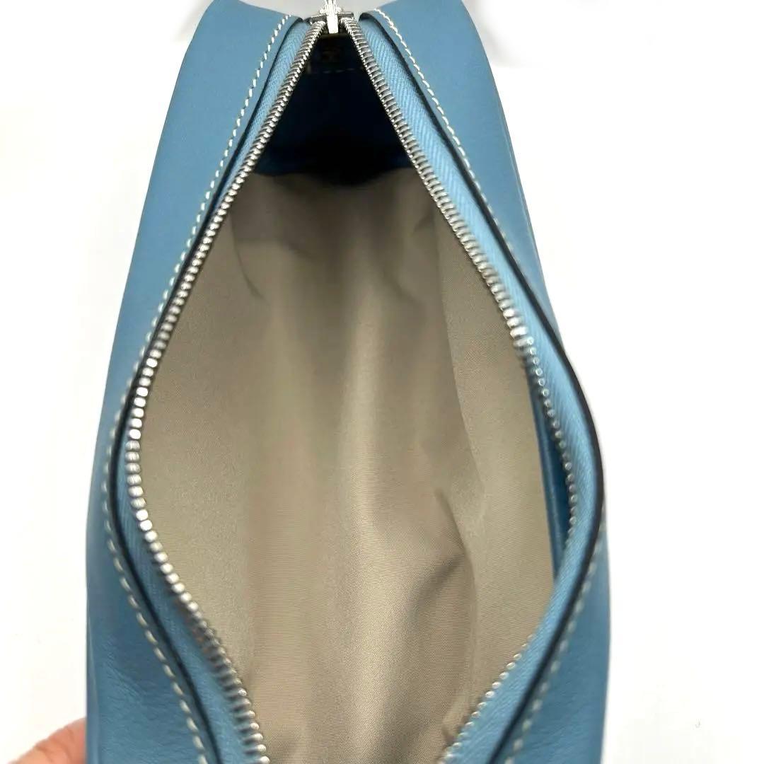 エルメス　ペンケース　ライト　ブルー　箱付き