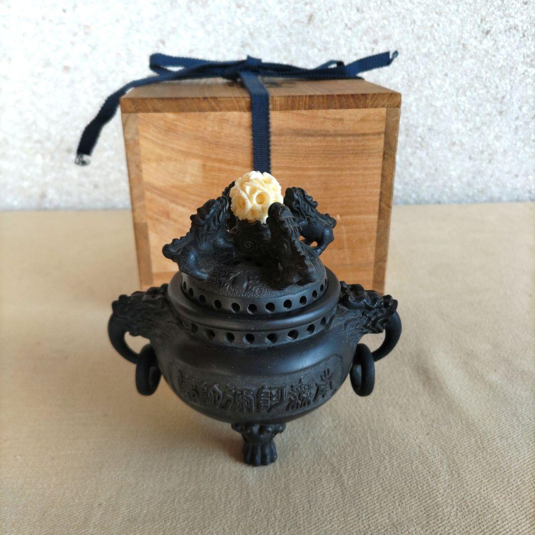 獅子、象の天球香炉