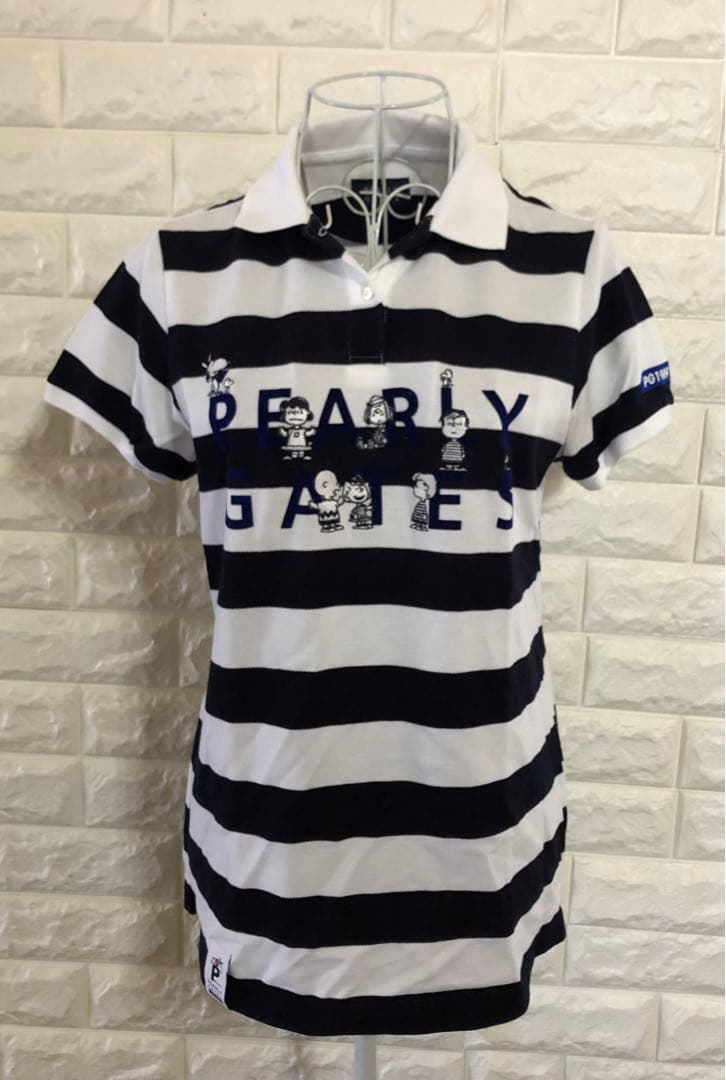 美品　パーリーゲイツ　スヌーピー　ボーダー　ポロシャツ