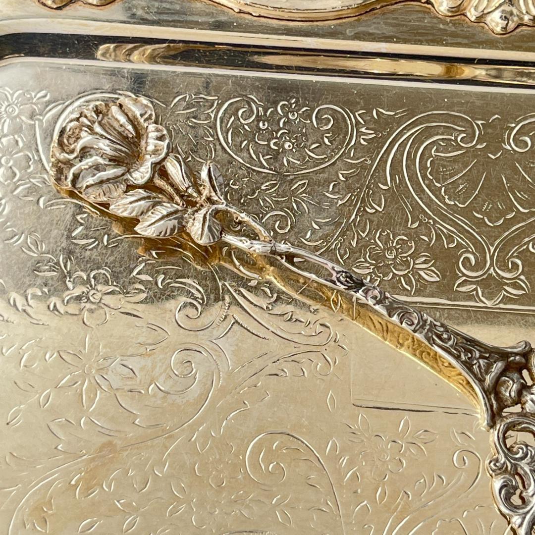 【ドイツ】天使のケーキサーバー【純銀】ヒルデスハイムローズ 　17.5cm