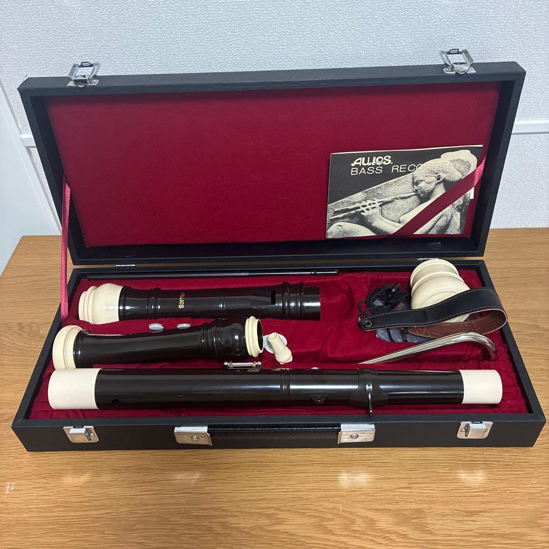 AULOS アウロス バスリコーダー ケース付 付属品一式 取扱説明書あり