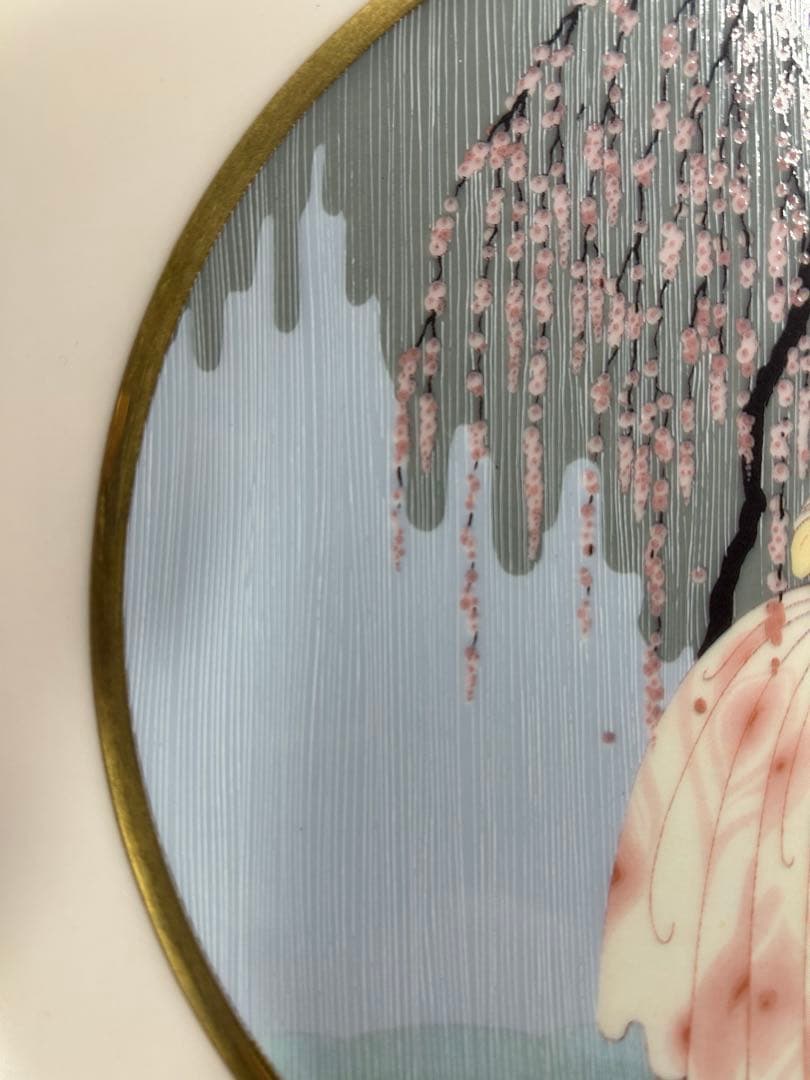 エルテ　『ブロッサム アンブレラ』 ファイン チャイナ　1990年　署名入り