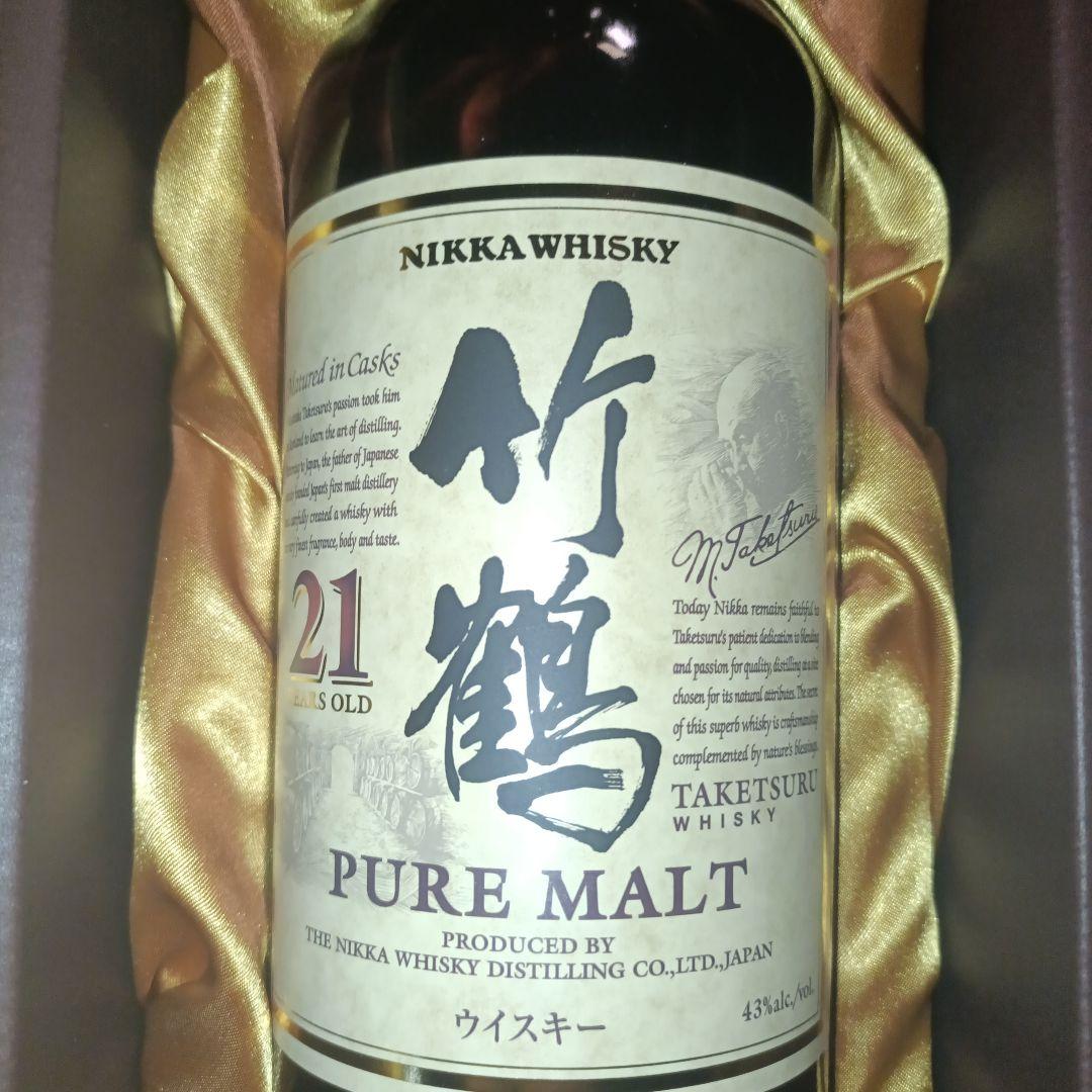 NIKKA ニッカ竹鶴21年 ピュアモルトウイスキー専用化粧箱付き