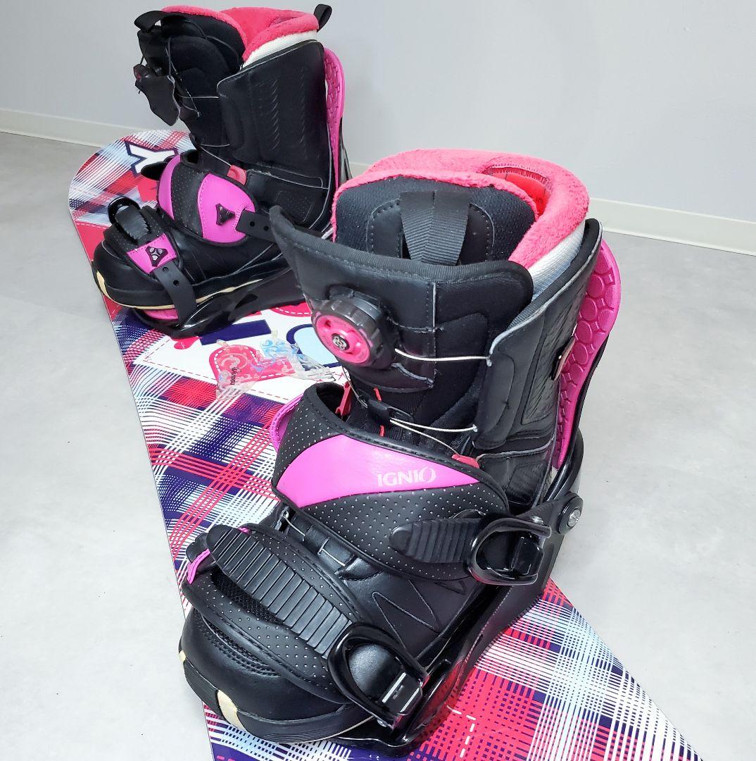 【即滑走OK】kissmark×SALOMON スノボ3点セット 139cm