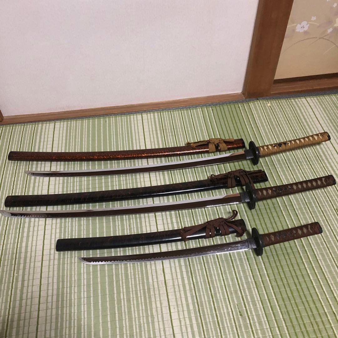模造刀　模擬刀　武士　侍　伝統工芸品　剣　ソード　太刀　鞘　鍔　大衆演劇　3本