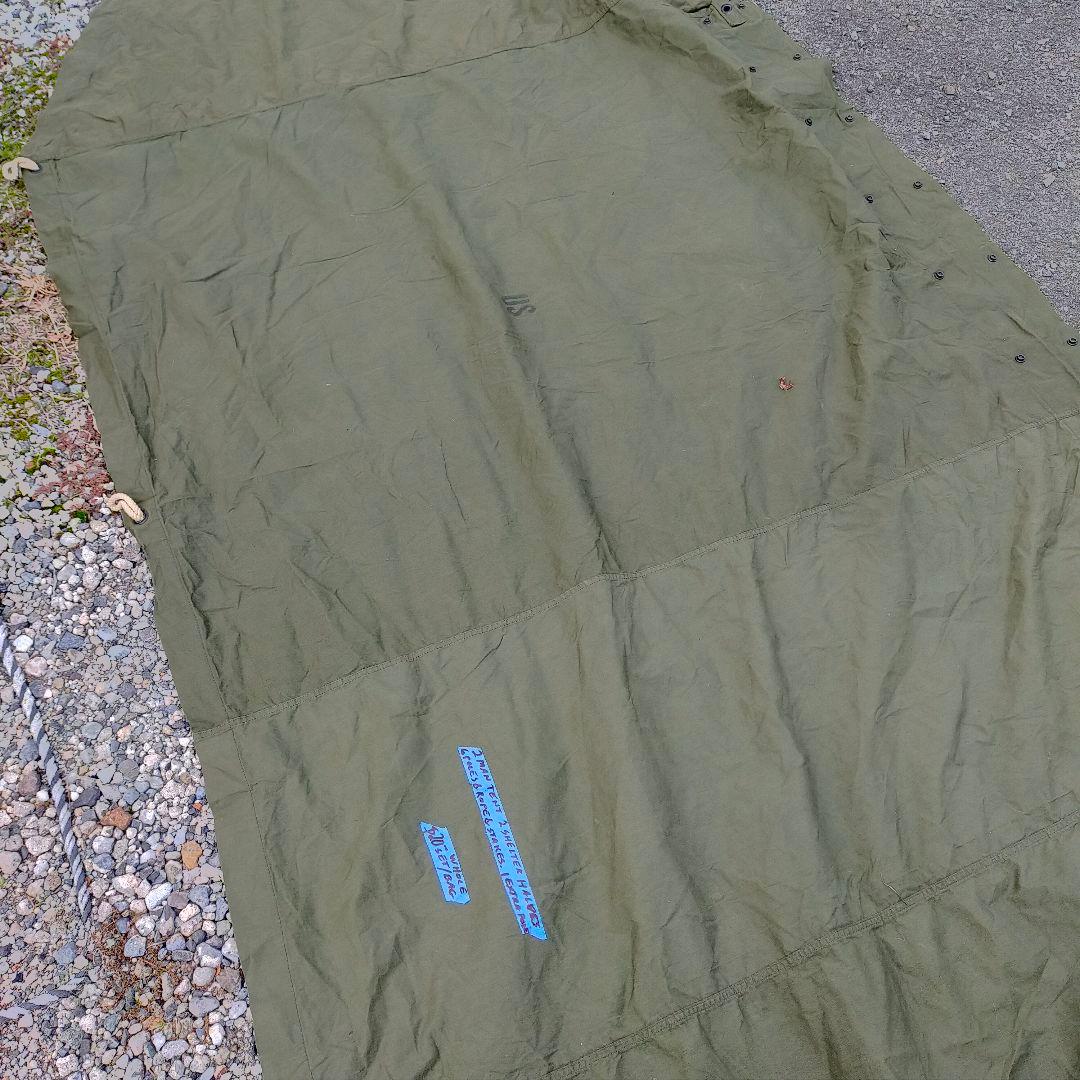 アメリカ軍　パップテント　ハーフテント　シェルター　グラウンドシート　70s