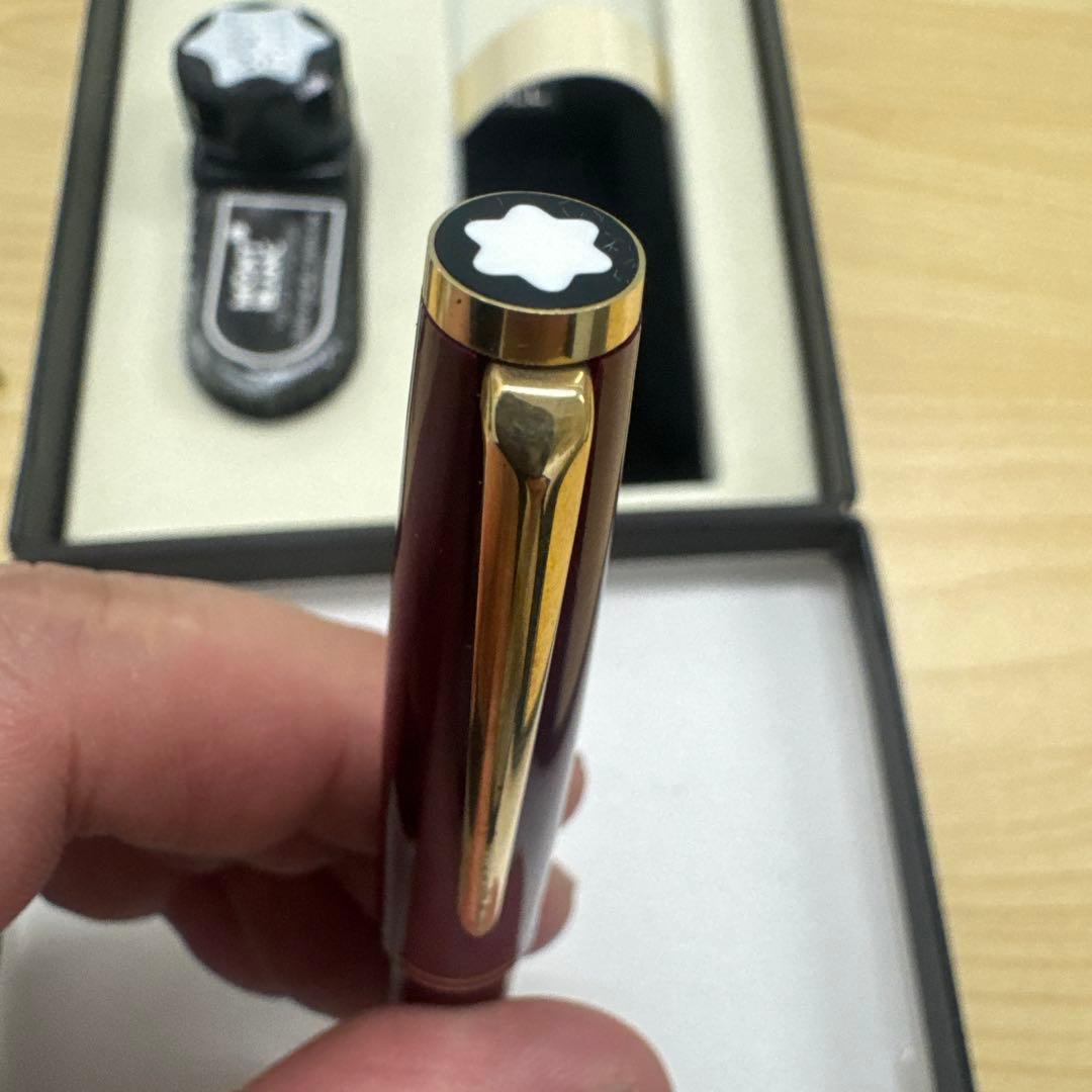 MONT BLANC バーガンディ 万年筆 14金 ペン先
