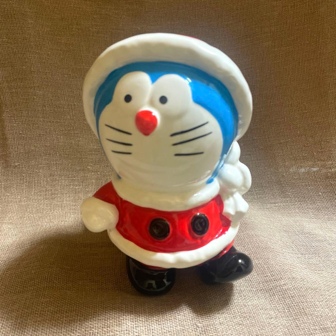 レア　レトロ　ドラえもん　サンタクロース　貯金箱　陶器製　昭和　当時物