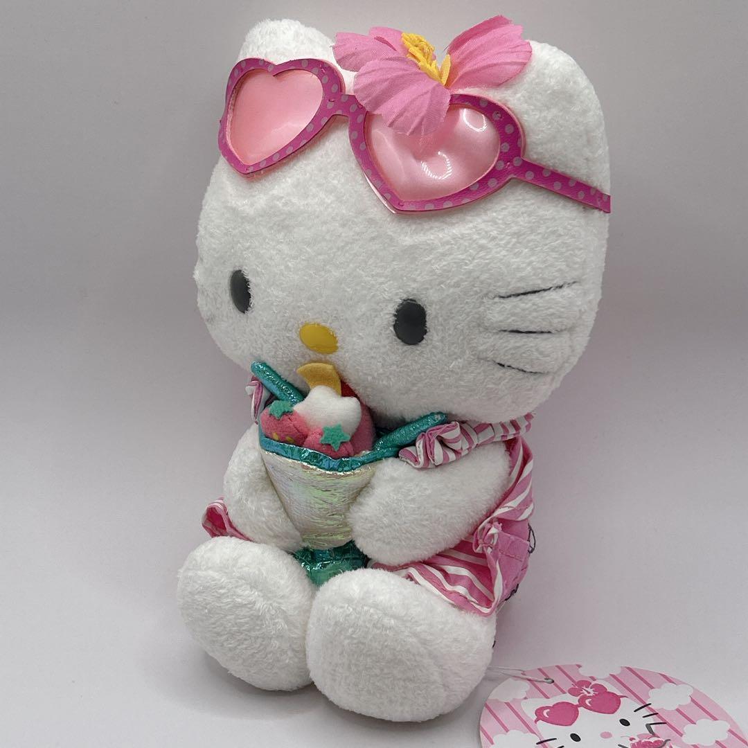 【希少✨タグ付き】サンリオハローキティぬいぐるみ　2005年サマードール　レトロ