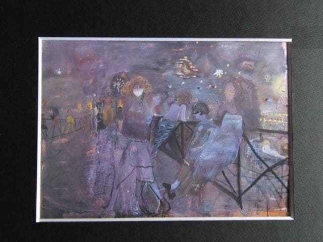 織田廣喜、ポン・ボザール（未完）、希少画な集画、状態良好、新品高級額