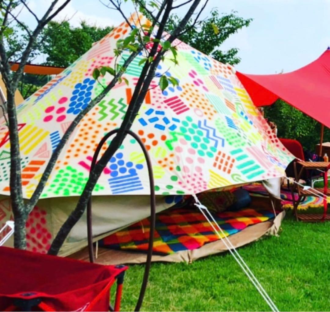 世界に一つ　カラフル可愛いベルテント　3m 一点もの