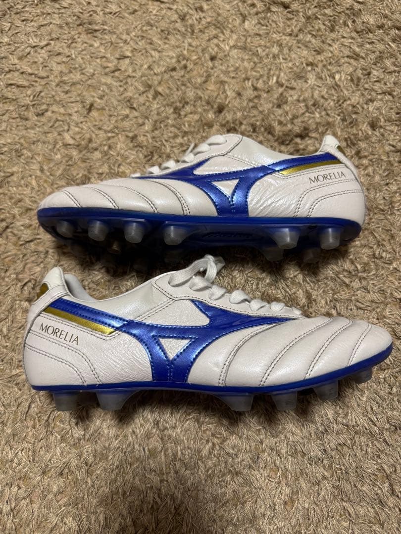 ミズノモレリアⅡ japan 24.5cm 限定色 ホワイト/ブルー