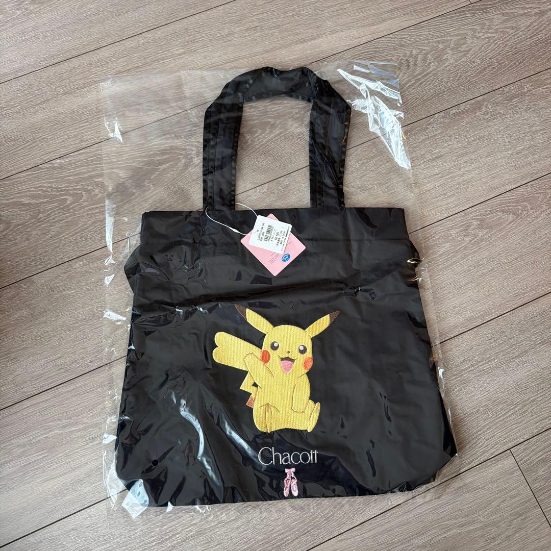 新品未開封　チャコット　ポケモン　ピカチュウ　バッグ　トゥシューズ刺繍