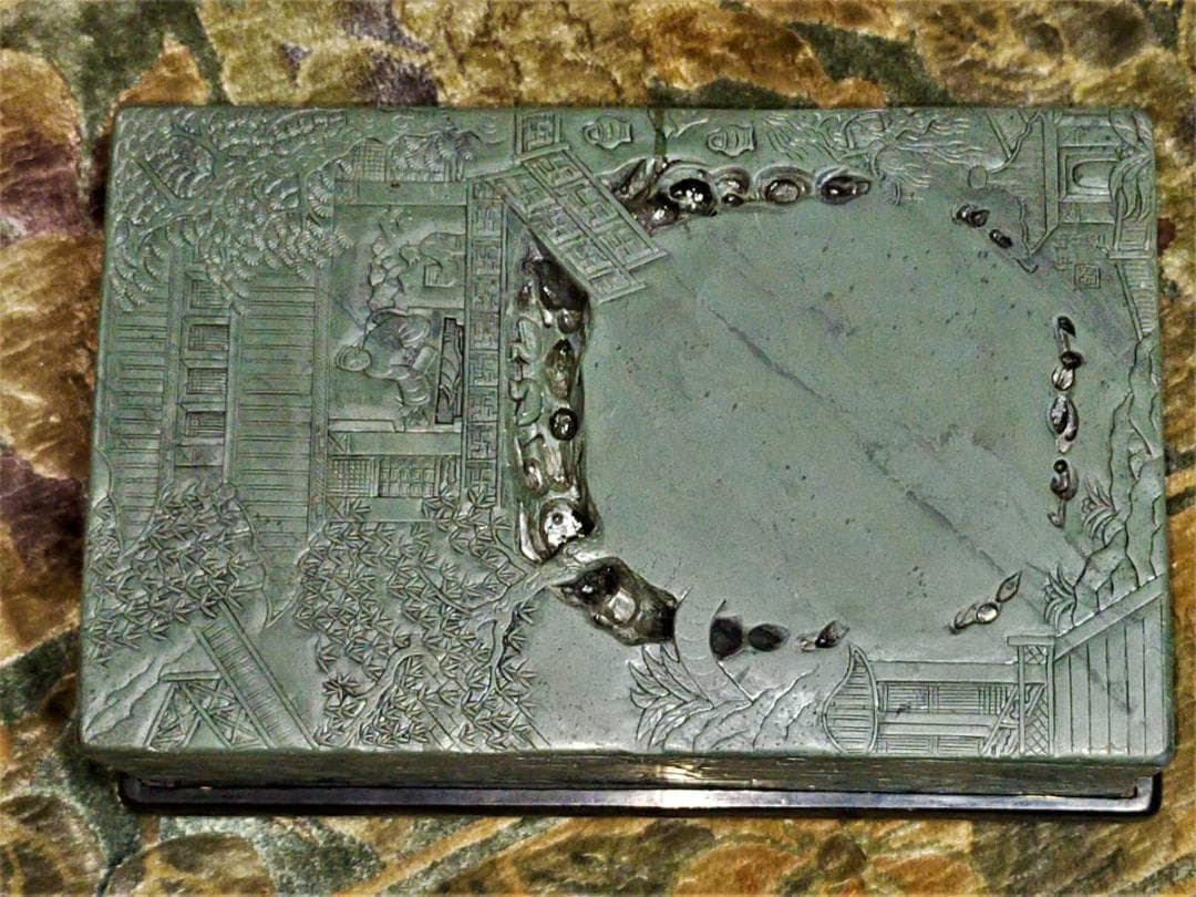 ♥中国　硯　特大　蘭亭硯　8.1ｋｇ　骨董品　端渓硯