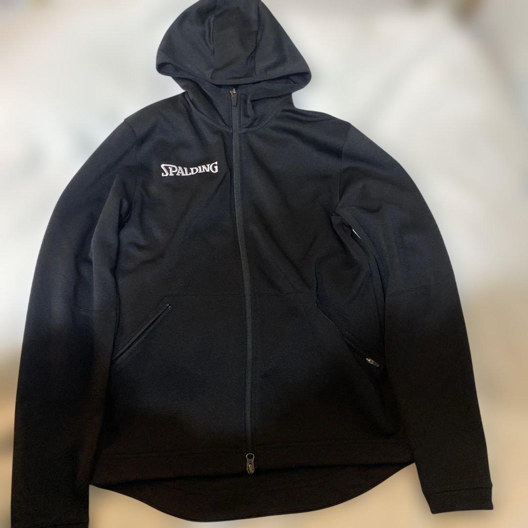 SPALDING ブラックジャージ上下セットM