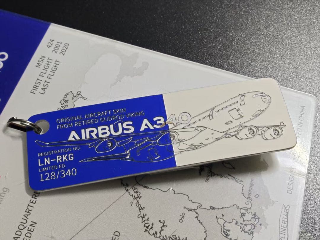 SK SAS航空 Airlinertags A340-313 特殊部位コンビ色