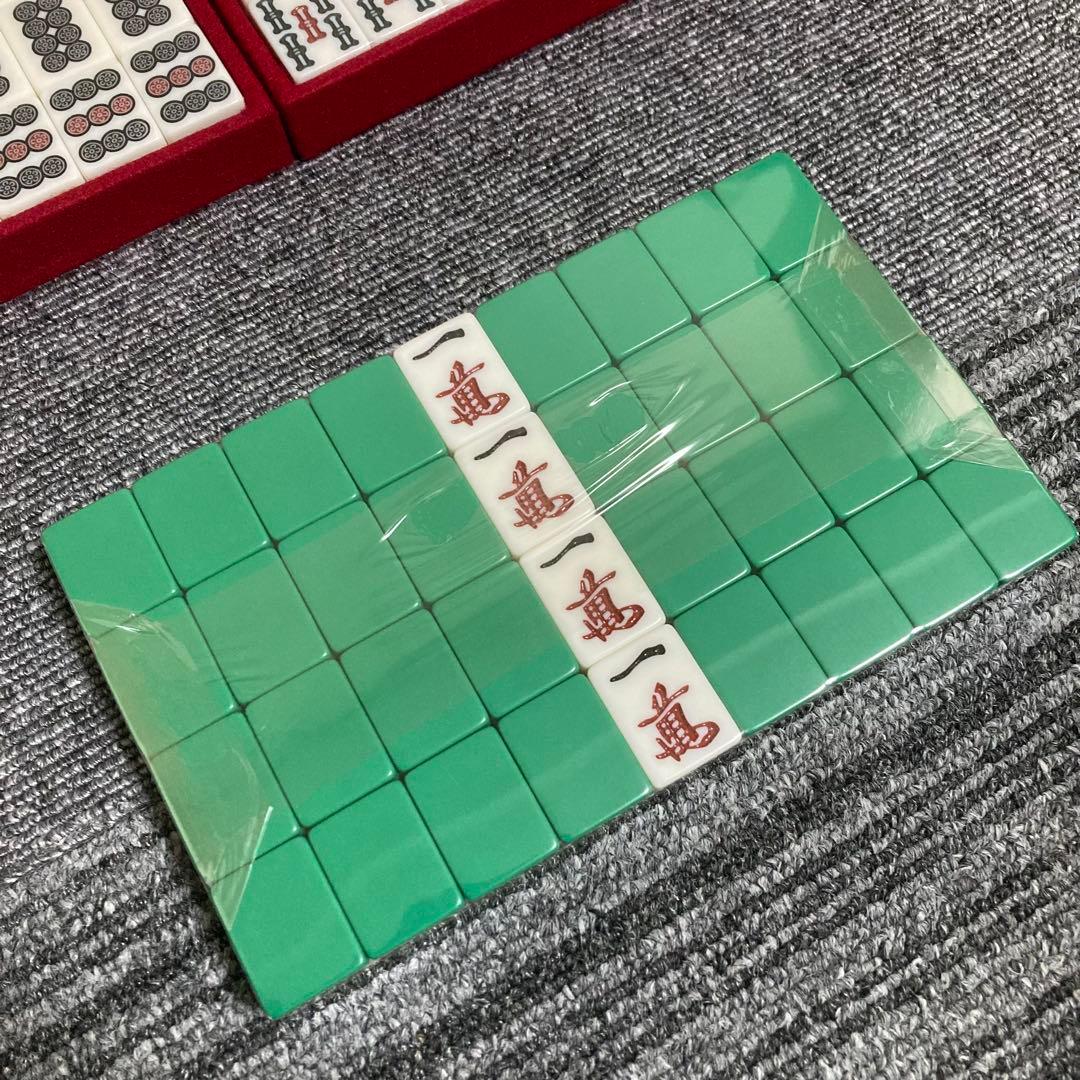 新品　マツオカ　麻雀牌　天和　ユリア樹脂　背面緑　デカ文字
