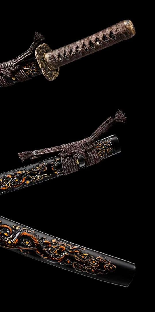 【龍鎮乾坤】古兵器 武具 刀装具 日本刀　模造刀 居合刀 武士道 鑑賞用 美術刀