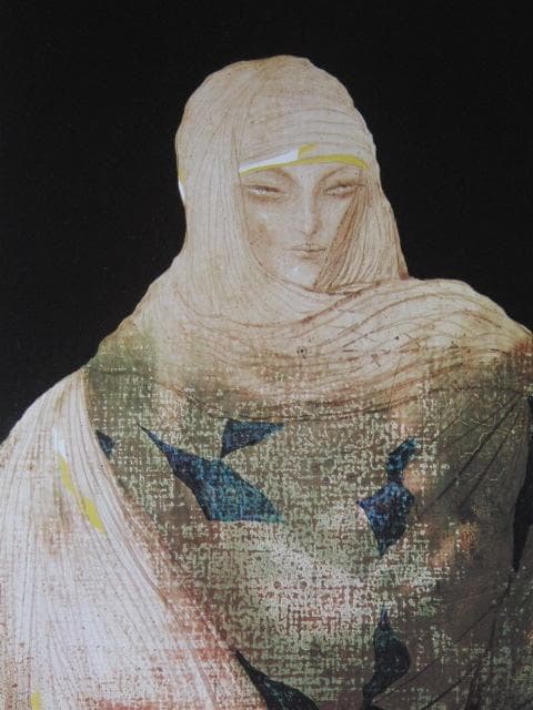 司修、「祭りの夜の占い師」、希少な額装用画集より、新品高級額装付