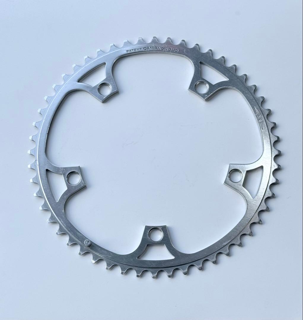 【美品】カンパニョーロスーパーレコードチェーンリング 52T (PCD144)