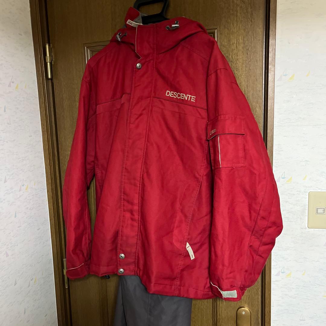 DESCENTE スキーウェア 赤