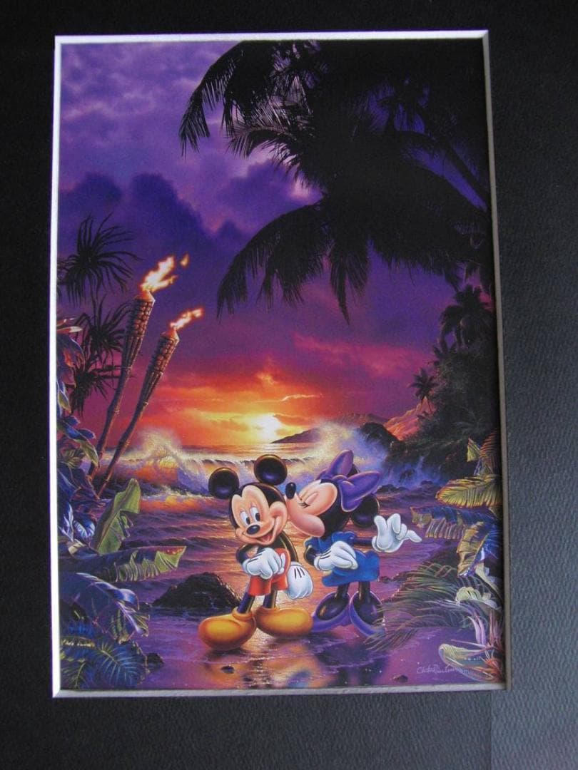 クリスチャン・ラッセン、【マウイ　ラブ】、希少な額装用画集より、新品額装付