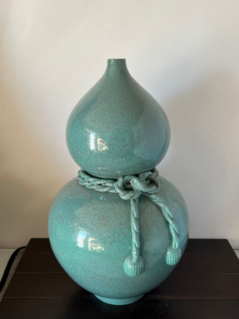 極上・爐鈞釉瓢箪花瓶•【大清乾隆年製】在銘•文房具•清時代 W--32