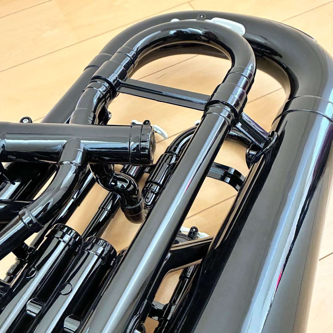 ZO EU-05 プラスチックユーフォニアム マウスピース,ソフトケース付 黒