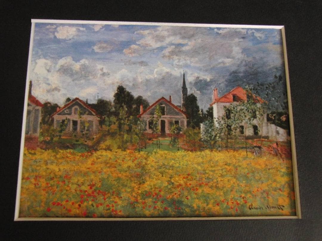 クロード・モネ、「Houses at Argenteuil」、厳選、希少大判画集