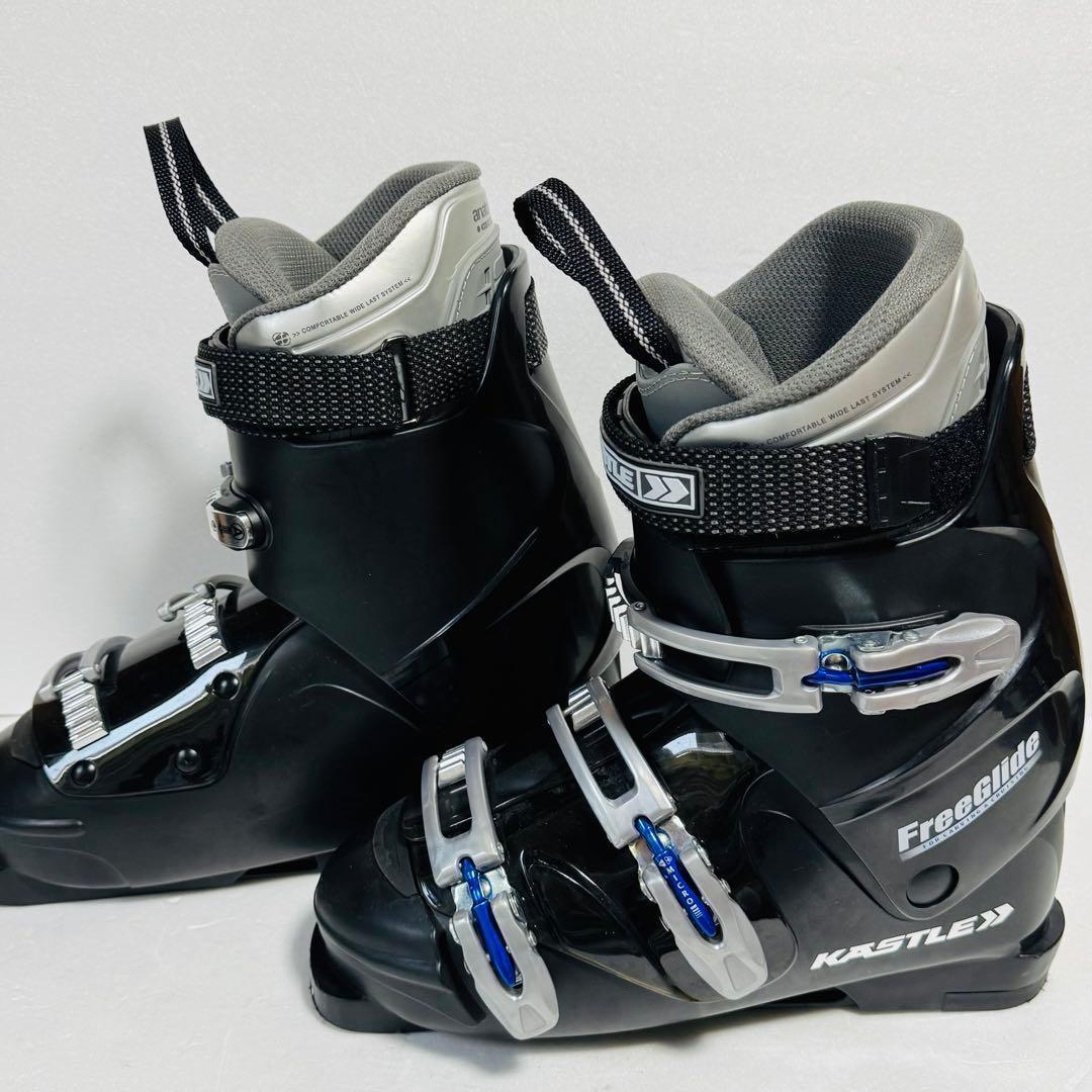 スキー ブーツ27cm27.5cm KASTLE ブラック黒色ブラック初心者