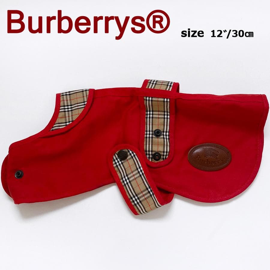 Burberrys バーバリーコート 犬服 赤 12\