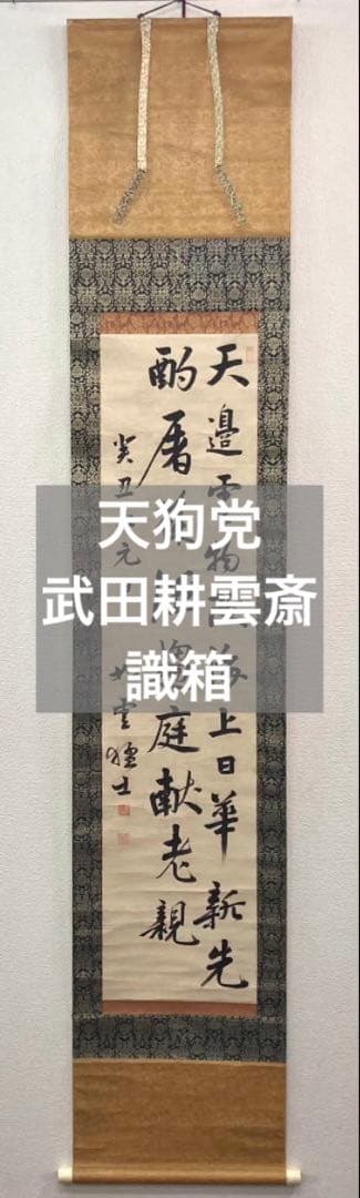 天狗党 首領／武田耕雲斎(如雲) 掛軸 紙本 箱書き ＊