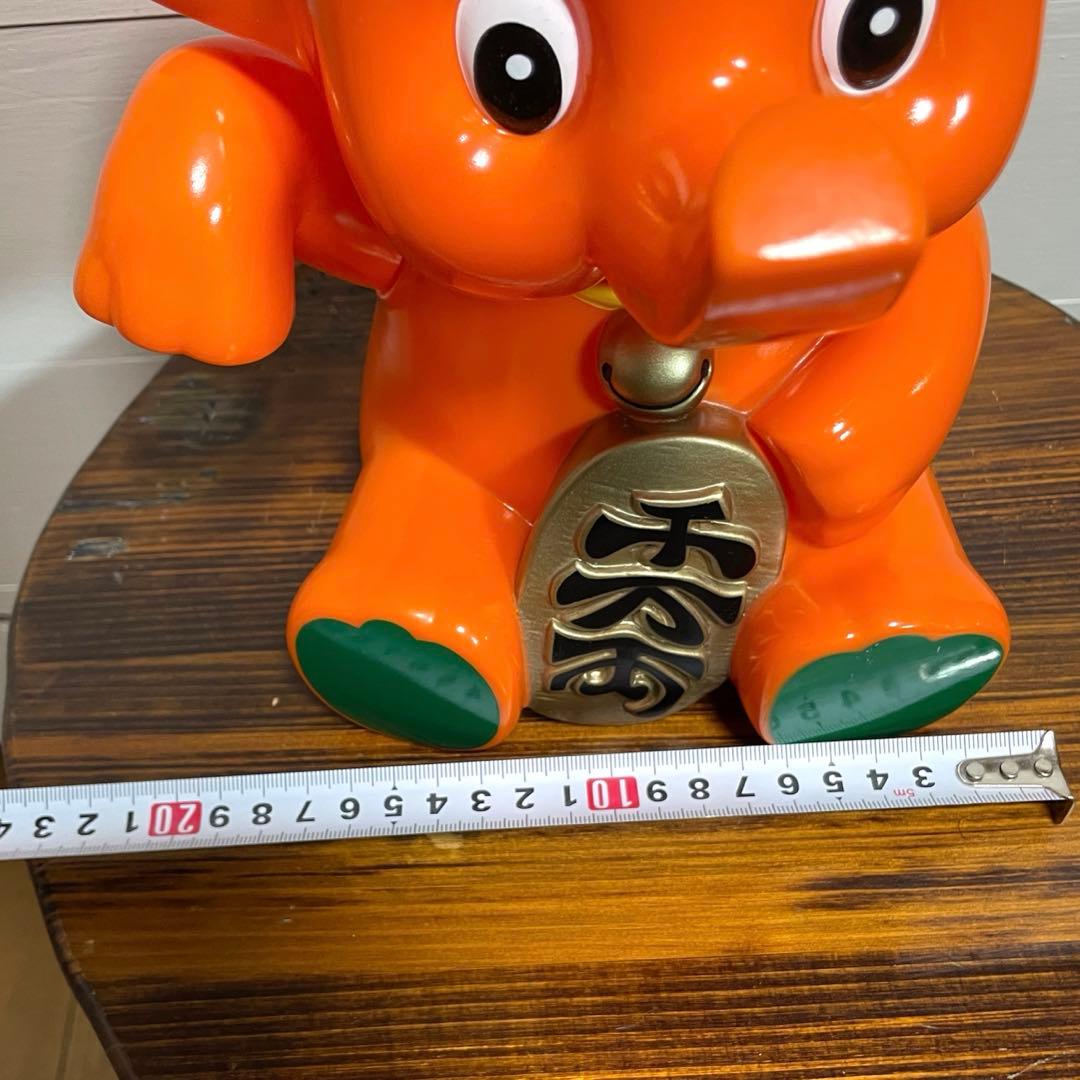 【美品】サトちゃん 招き像 千万両 招き猫 25cm ビッグサイズ ソフビ貯金箱