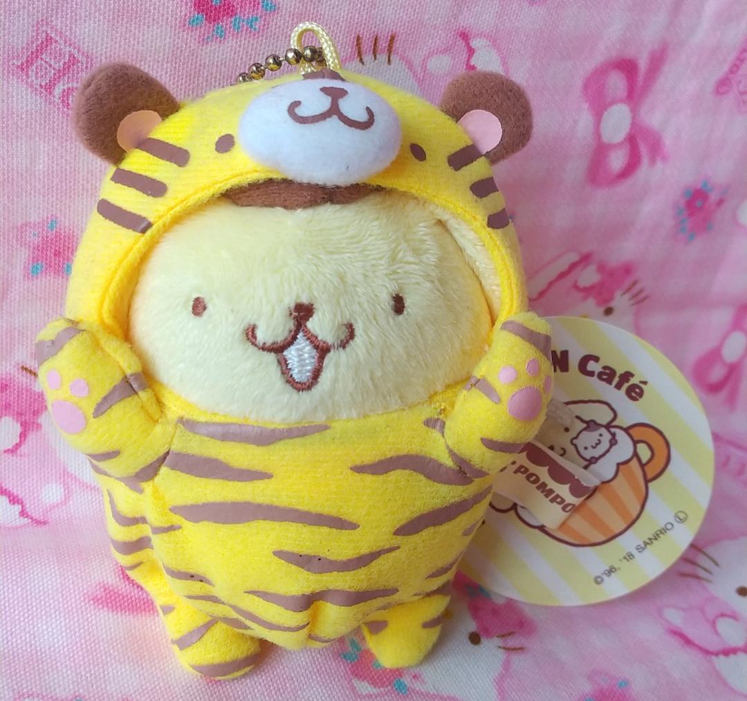 ポムポムプリン　虎　着ぐるみ　ぬいぐるみ　マスコット　トラ