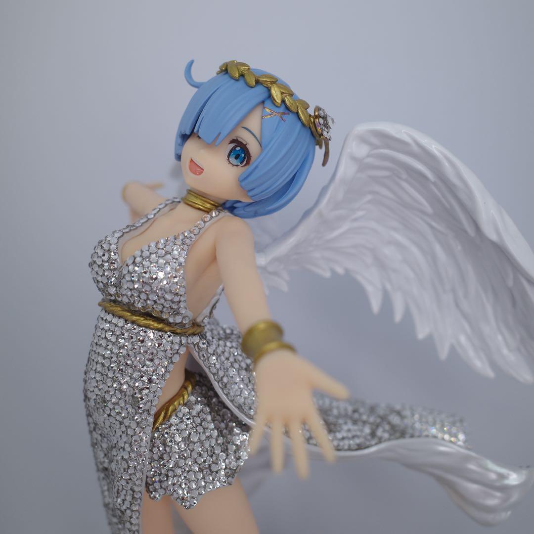 【スワロフスキー7000個使用 】　レム　フィギュア　リゼロ　熾天使　リペイント