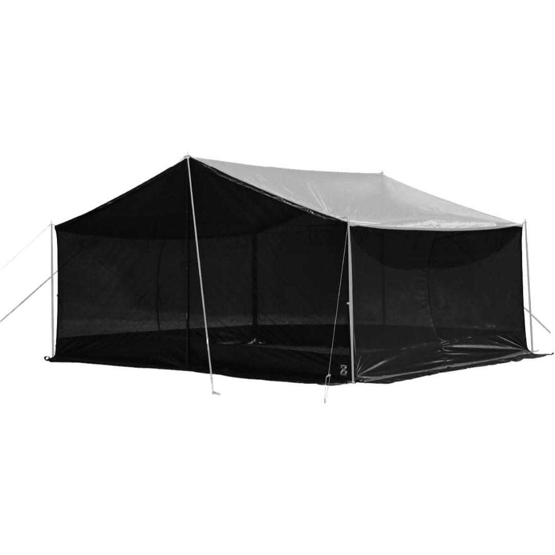 CAMVIL ジッパータープ レクタ型 KHAKI フルオプション 【訳あり】