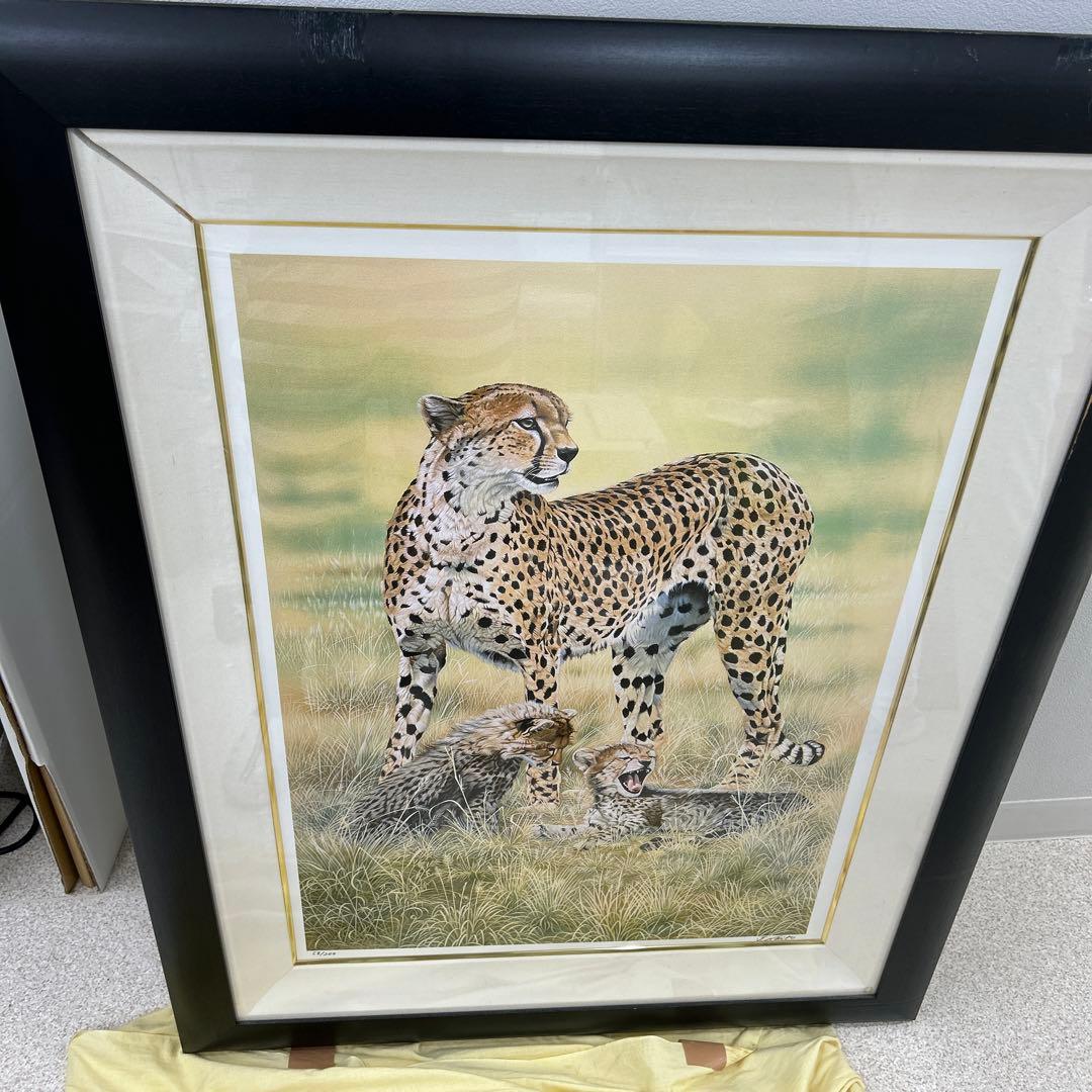 チーターのリアリズム絵画