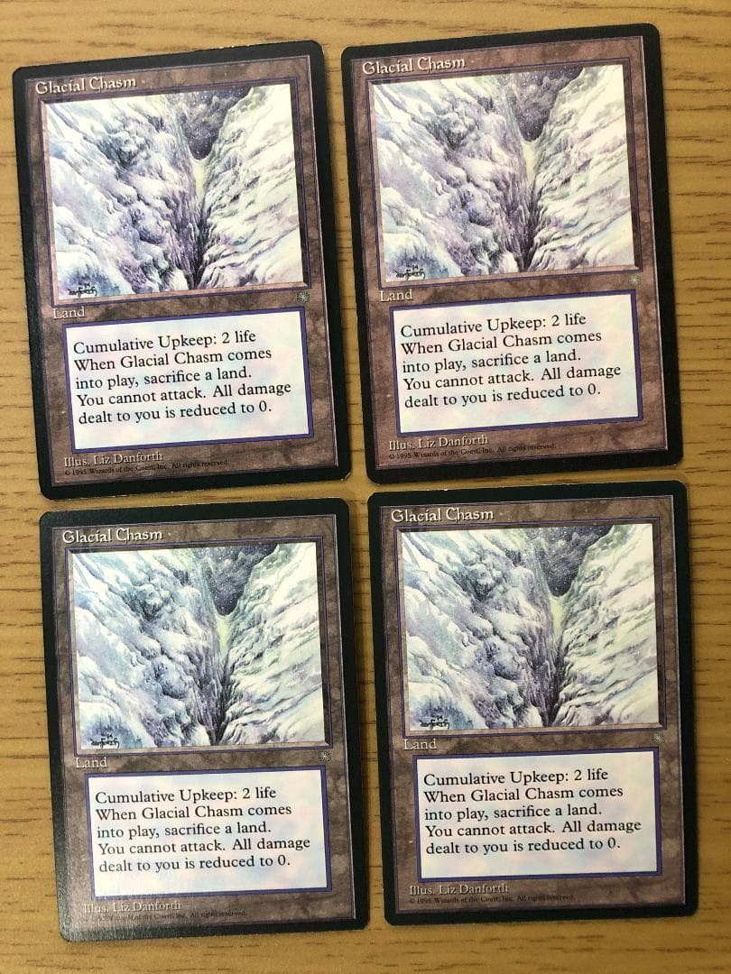 Glacial Chasm 英語版4枚セット ICE MTG