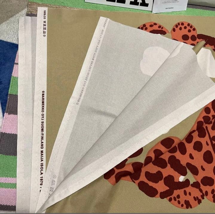 希少完売★直営店購入★マリメッコ★カクソセット柄中厚綿★2パネル分★シーズン限定