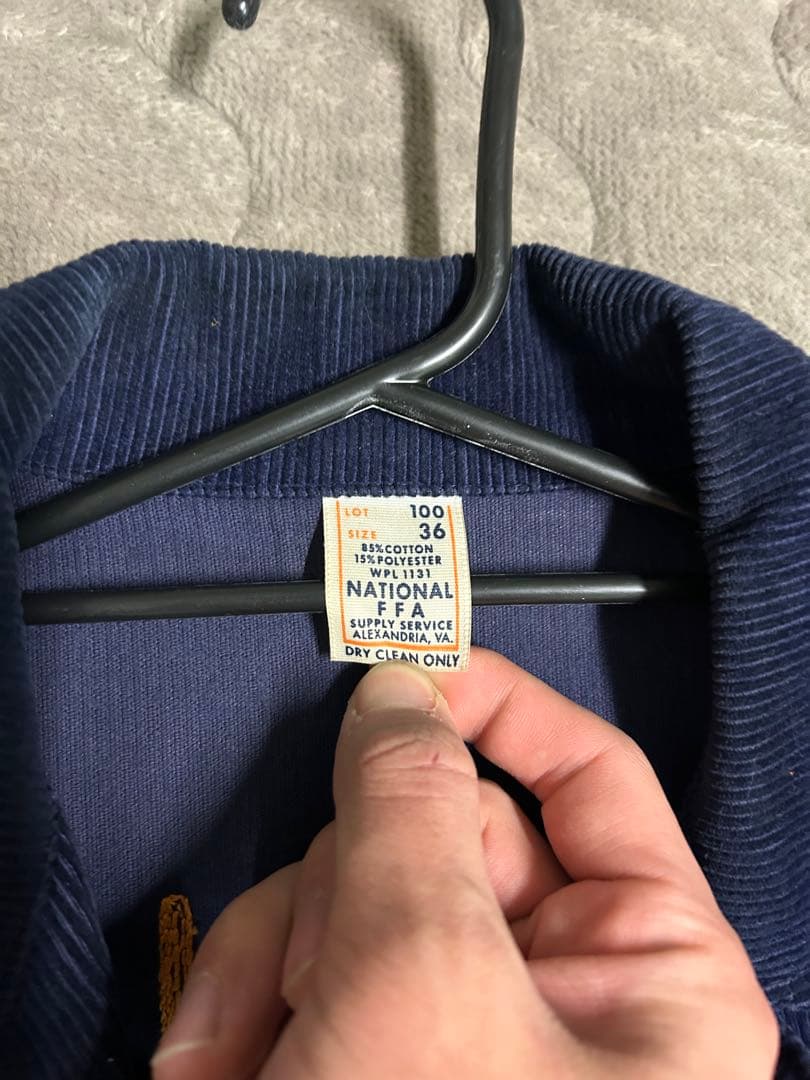 National FFA ネイビー コーデュロイジャケット 36 80s