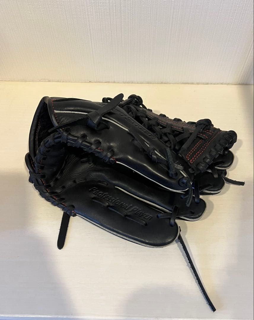 ZETT 軟式野球グローブ 右投げ 黒　少年野球　おまけ保革剤付き