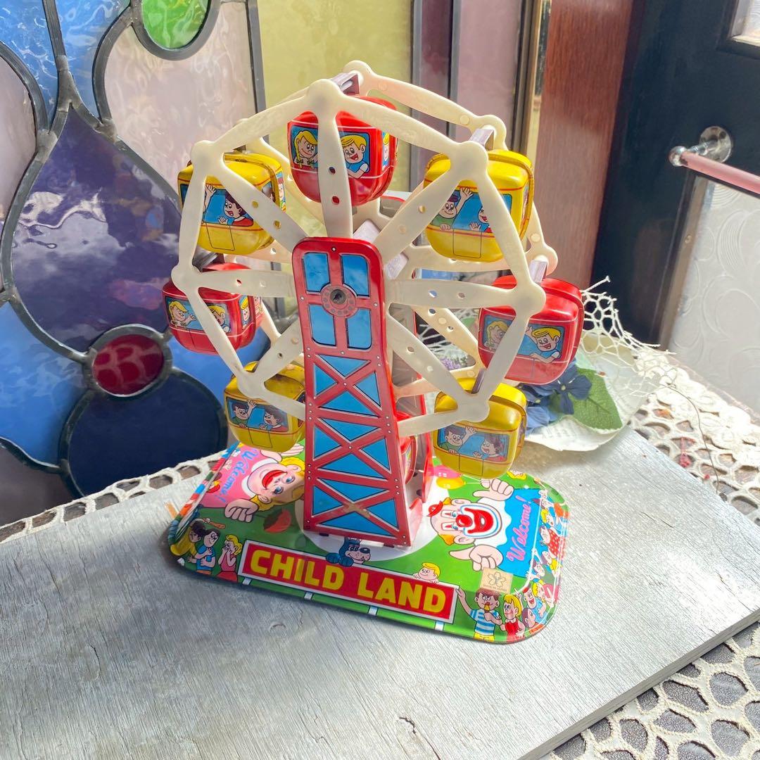 ゆめぷう＊希少 レア ブリキ 観覧車 アンティーク インテリア 昭和レトロ