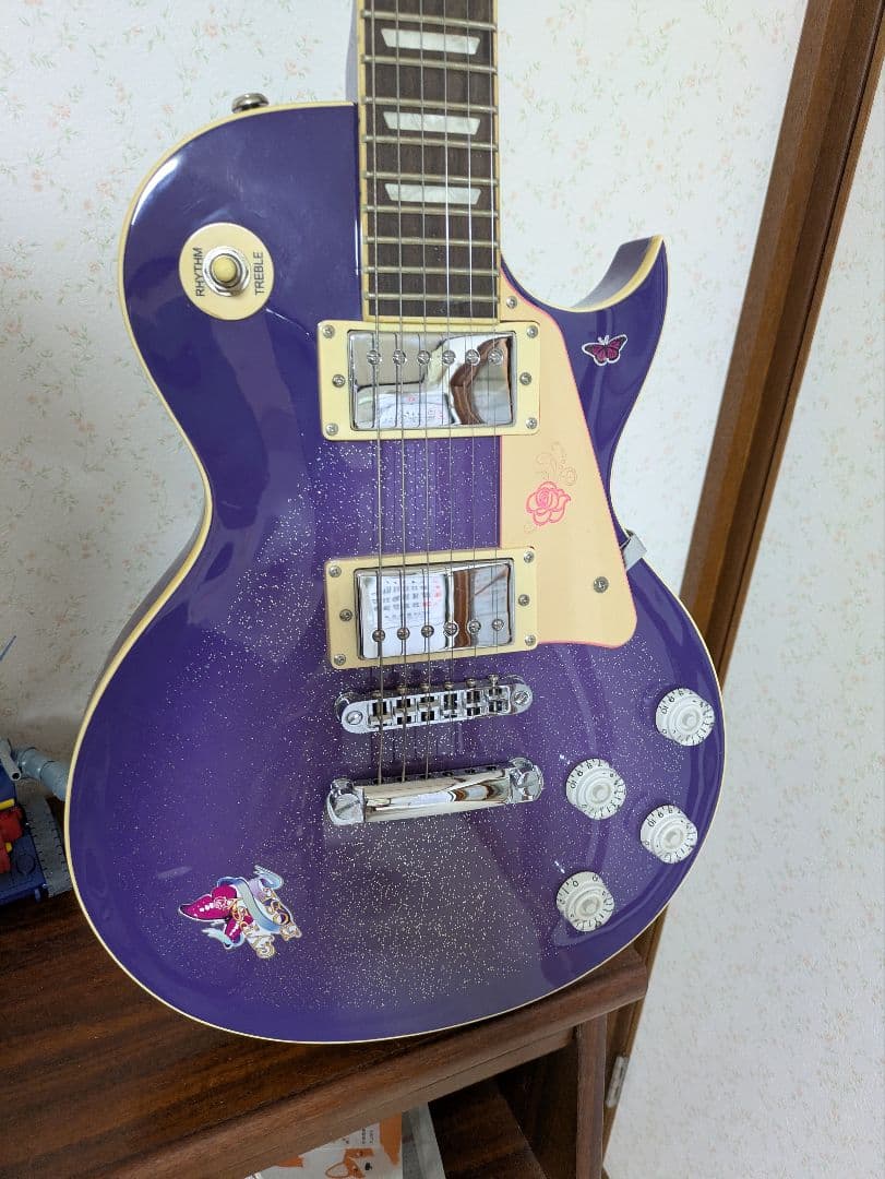 希少　ジプシーローズ　レスポール　 エレキギター　 パープル ラメ入り　激レア