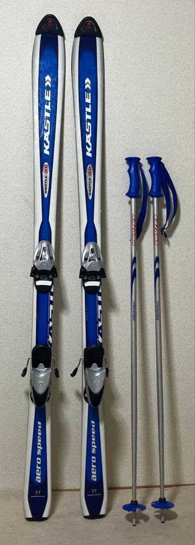 スキー板、ポール、ビンディング 3点セット KASTLE KAZAMA 150