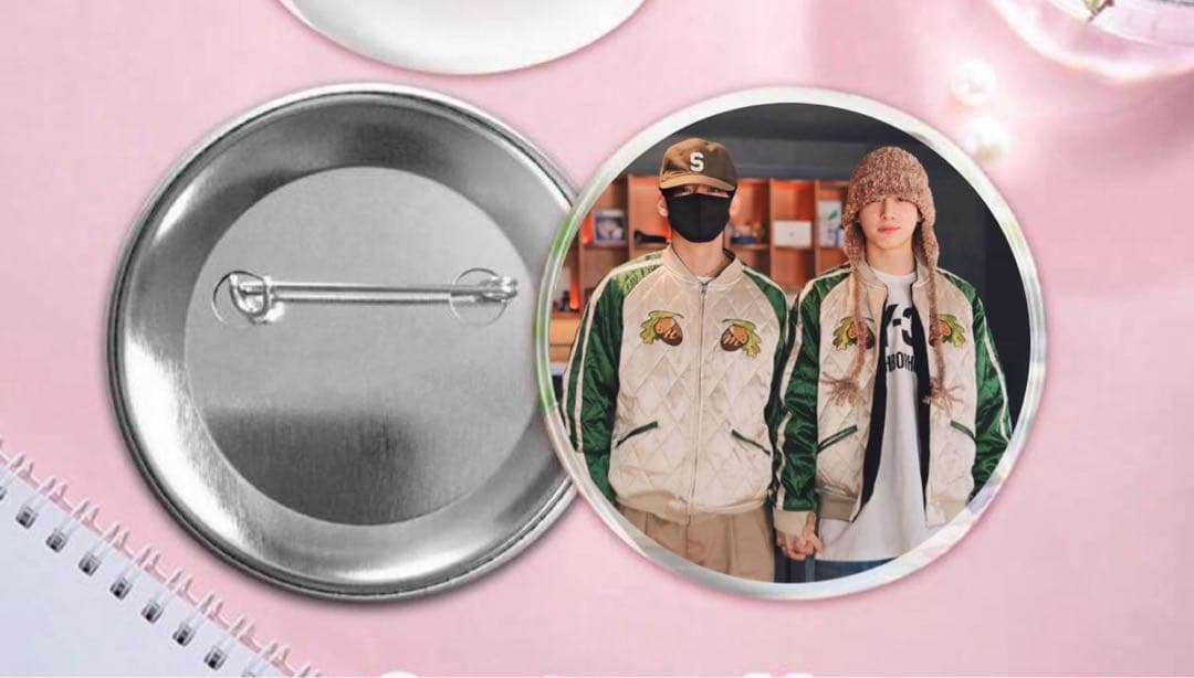 グク テテ グテ ハートチャームキーホルダー 缶バッジ&ホルダー ドールハウス