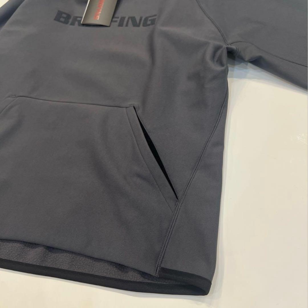 新品　BRIEFING MEN’S LOGO HOODIE チャコールM