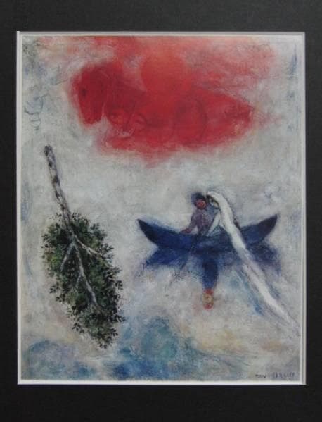 Marc Chagall、La Barque、海外版超希少レゾネ、新品額装付